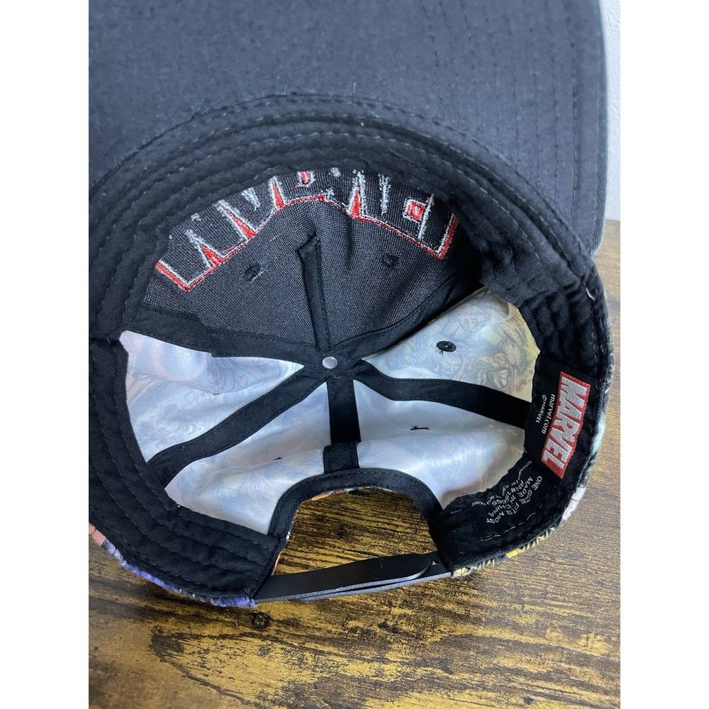 Marvel Comics Snapback Hat Adult All Over Print Embroidered Logo Flat Brim Cap - Picture 9 of 9